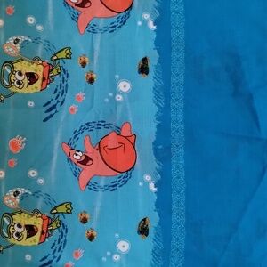 NWOT Nickelodeon SpongeBob twin size flat sheet, never used!